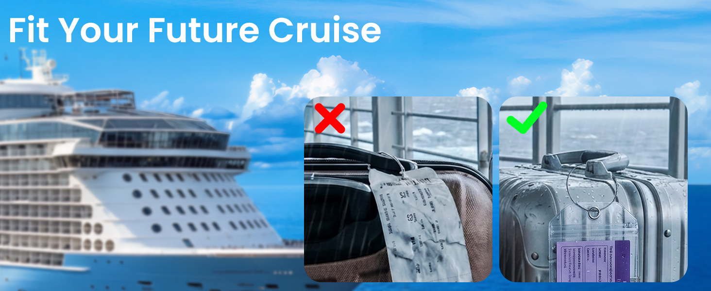 Cruise Luggage Tag Holder for Carnival Princess Norwegian NCL MSC Holland America