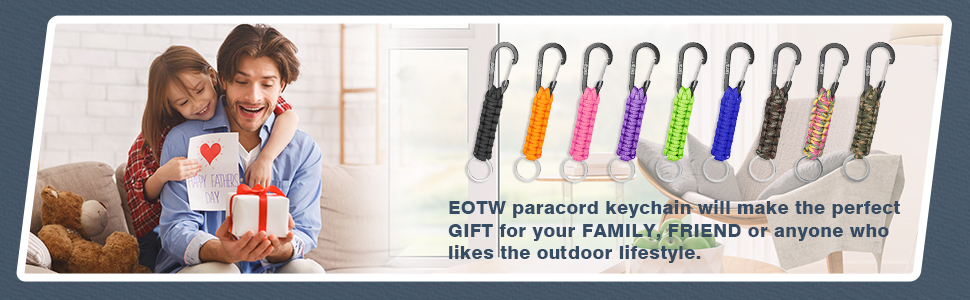 Father's Day Gifts EOTW Paracord Kaychain with Key Ring