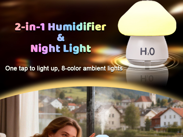 Mushroom Humidifier with light