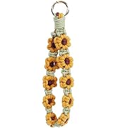 elephtree Boho Macrame Keychain Wristlet Keychain Weave Exquisite Keyring Holder Bracelet Handmad...