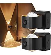 L LOHAS LED Night Light Projector, Night Lights Plug into Wall, Motion Sensor, Rotating White Nig...