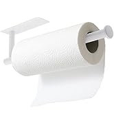 theaoo White Paper Towel Holder - Under Cabinet Paper Towel Holder for Kitchen, Adhesive Paper To...