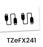 Brother Genuine P-touch TZeFX241 Flexible ID Label Tape in cardboard pack: Black on White 18mm
