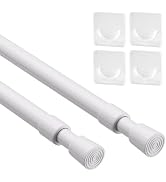 KXLife 2 Pack Spring Tension Curtain Rod 28-40 inch, 5/8