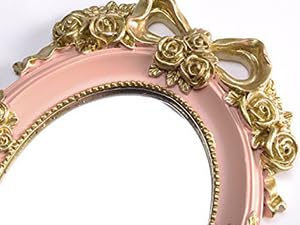 small princess gold held travel girl green cute decorative nakeup face glass cosmetic samll fancy