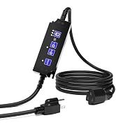 OHLUX Outdoor Dimmer for String Lights, 360W Dusk to Dawn Smart Dimmer Plug with Timer, Weatherpr...