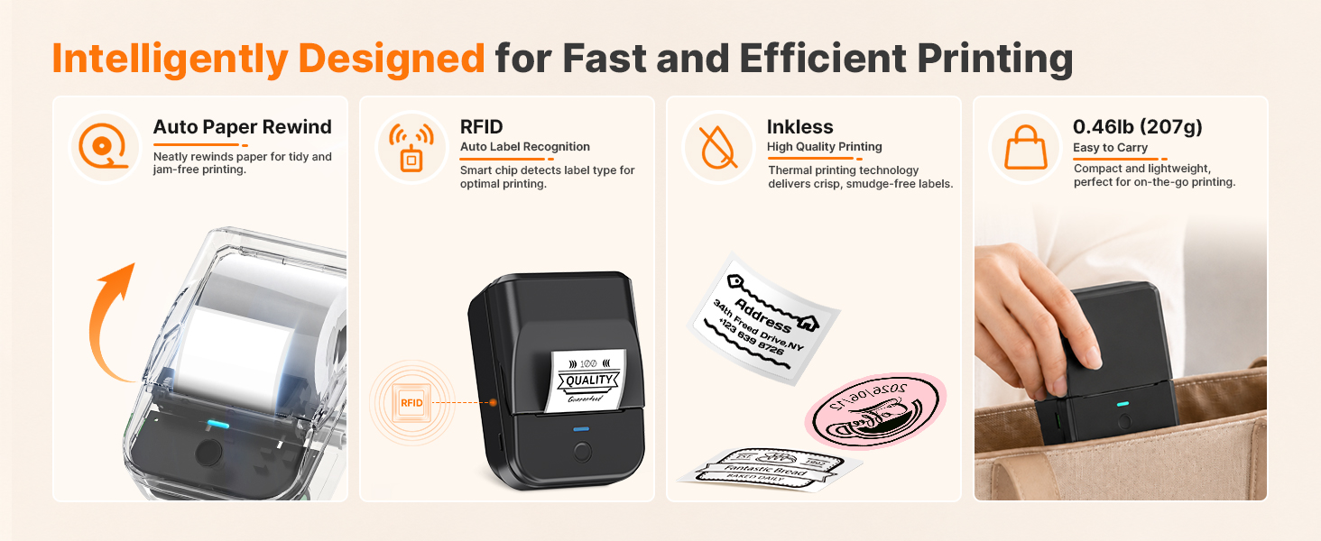 label maker machine with tape label printer thermal printer sticker printer thermal label printer