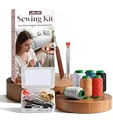 LIBLAIN Sewing Kit with Big Eye Steel Needles for Adults and Beginners, Needle and Thread Kit for...