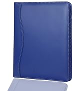 Leather Portfolio Binder 5 x 8, Mini Soft Leather Padfolio A5 Business Binder Legal Writing Pad J...