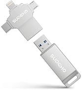 MFi Certified Photo Stick 128GB USB Flash Drive for iPhone, 4 in 1 External Memory Thumb Drive fo...