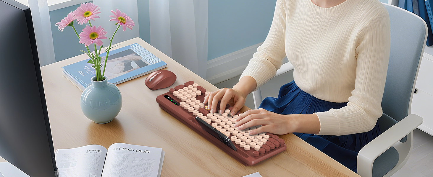 Transform your home desk into a retro-inspired cozy haven for productive days.WR