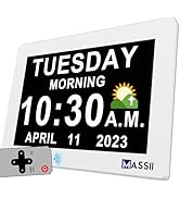 Digital Clock with Voice-Talking Date and Week, 19 Alarms Custom Reminders, Calendar Cl...