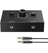 LVY 3.5mm Audio Selector, 2 Way Audio Switcher; Headphone Switcher, Stereo AUX Audio Selector, AB...