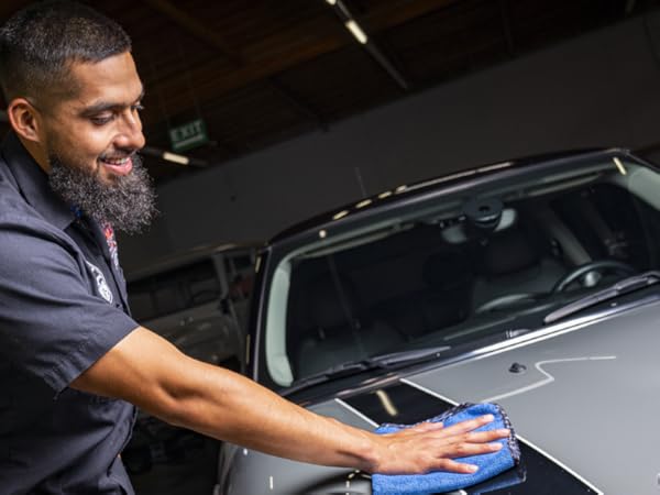 Soft microfiber towels for removing polish, sealant, and spray coatings