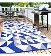 DiiKoo Outdoor Rug Mat for Patio, 6x9ft Waterproof Reversible Plastic Straw Rugs, Camping Carpet ...