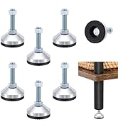 twinklemon 8PCS Heavy Duty Leveling Feet Carbon Steel Adjustable Leveling Feet for Shelving Machi...