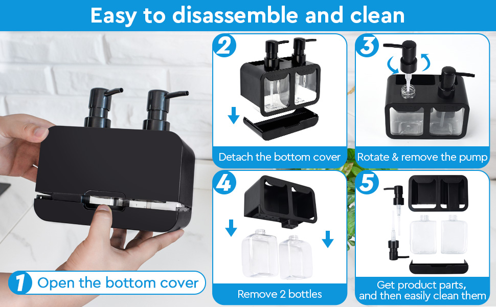 black dish soap dispenser