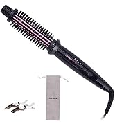 LOVANI Curling Iron Brush,Hair Curling Wand with 1 Inch Ceramic Tourmaline Ionic Barrel,Dual Volt...