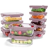 BOROHOUSE 10-Pack Glass Food Storage Containers with Tempered Glass Lids – Borosilicate, Airtight...
