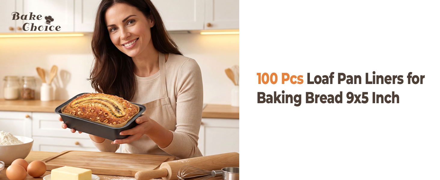 100 PCS Loaf Pan Liners