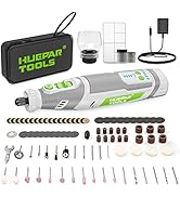Cordless Rotary Tool 8V, Huepar Tools 138pcs Accessories include MultiPro Keyless Chuck, 5 Variab...