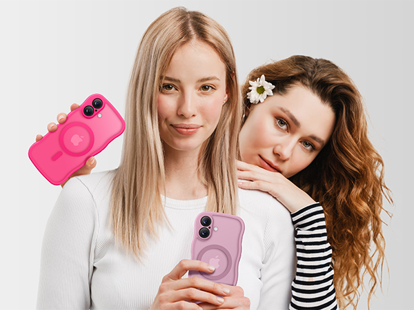 Translucent Matte Shockproof Case for iPhone 17 Case 6.3'', Pink Phone Case Cover