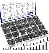 maierke 24Sizes 888Pcs Tiny Micro Laptop Computer Screw Kit M1.4/M1.7/M2/M2.5/M3/M4 Countersunk F...