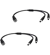 IMIYORE DC Power Splitter 5.5mmx2.5mm 1 Female to 2 Male 12 Volt Power Splitter for LED Strip Lig...