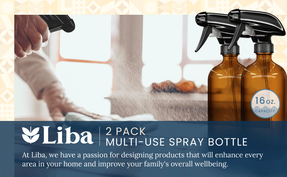 Amber glass spray bottles are multi use!