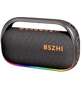 80W Bluetooth Speakers, Portable Wireless Loud Outdoor Home Party Bluetooth Speaker with LED Colo...