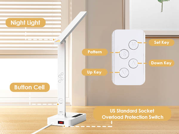 lamp with usb port and outlet