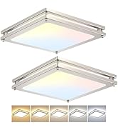 AKAARI Square Ceiling Light Fixture - 36W 3000K/3500K/4000K/5000K/6000K Adjustable Flush Mount Le...