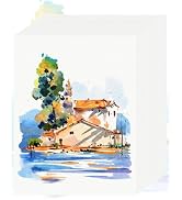 30 Sheets Watercolor Paper 8.5 x 11, Cold Press Watercolor Paper Bulk, 110 LB/230 GSM Water Color...