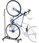 Sttoraboks Upright Bike Stand, Vertical & Horizontal Adjustable Height Bike Storage Rack for Apar...