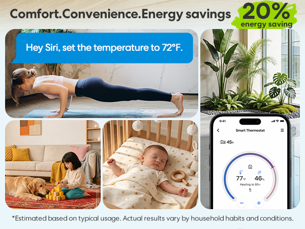Smart thermostat energy saving