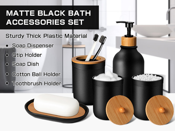 bathroom accessory set