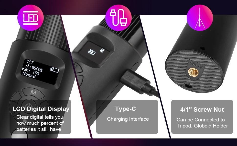 handheld video light