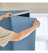 AJAZZ self Adhesive Portable 100% Blackout Curtains Simple and Easy to installBedroom Window Ther...