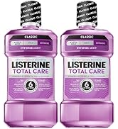 Listerine Mouthwash Total Care Anti Cavity Treatment for Adults Kills 99.9% of Bad Breath Germs i...
