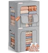 boailydi Rigid-Structured Cashmere Sweater Storage Box, 2 Pack, Gray | Seasonal Knitwear Storage ...