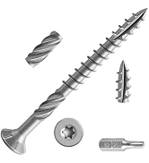 Wensilon #10 * 3" 304 Stainless Steel Deck Screws, (151pcs) 2 lbs.Exterior Wood Screws, Rust Resi...