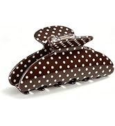 Polka Dot Hair Claw Clip for Women, Lightweight Acrylic Non-Slip Jaw Clip, Medium Strong Hold for...