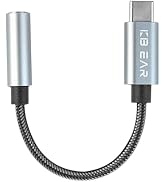 KBEAR KW4 USB C to 3.5mm Audio Aux Headphone Adapter,Decoding Multi-Function 32bit384Khz Dongle C...