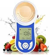 Nestool Handheld Pocket Brix Refractometer Automatic Temperature Compensation with LCD, Rechargea...
