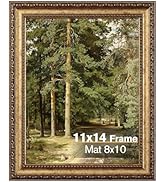 Splinterix 11x14 Gold Picture Frame, Ornate Vintage Picture Frames for Wall or Tabletop Display, ...
