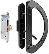 HILLMASTER Patio Door Handle Set with Mortise Lock 45° for Replacement Mortise Style Reversible D...
