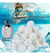 MAQIHAN 50PCS Pool Filter Balls for Sand-Filter - Dry Filter Sand Balls,Reusable Swimming Pool Fi...