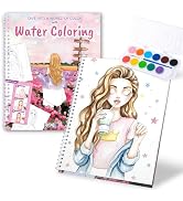 BSCOOL Water Coloring Book for Beginners – Painting Kits for Kids Ages 5 and up. Watercolor Book ...