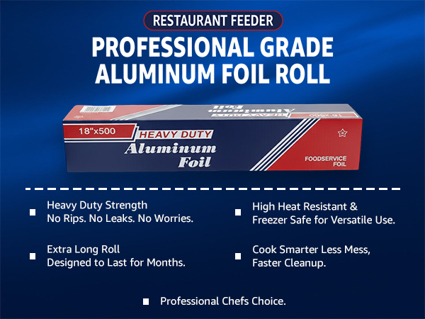 Heavy Duty Commercial Grade Food Safe Aluminum Foil Roll
