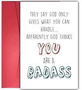 YIWANSIN Humorous 'You’re A Badass' Card - Funny Encouragement Gift for Cancer Survivors, Get Wel...
